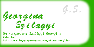 georgina szilagyi business card
